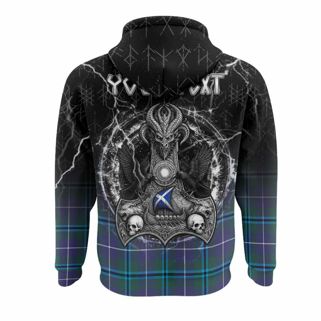 Sandilands Tartan Crest Hoodie Celtic Odin's Raven Legacy
