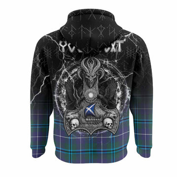 Sandilands Tartan Crest Hoodie Celtic Odin's Raven Legacy