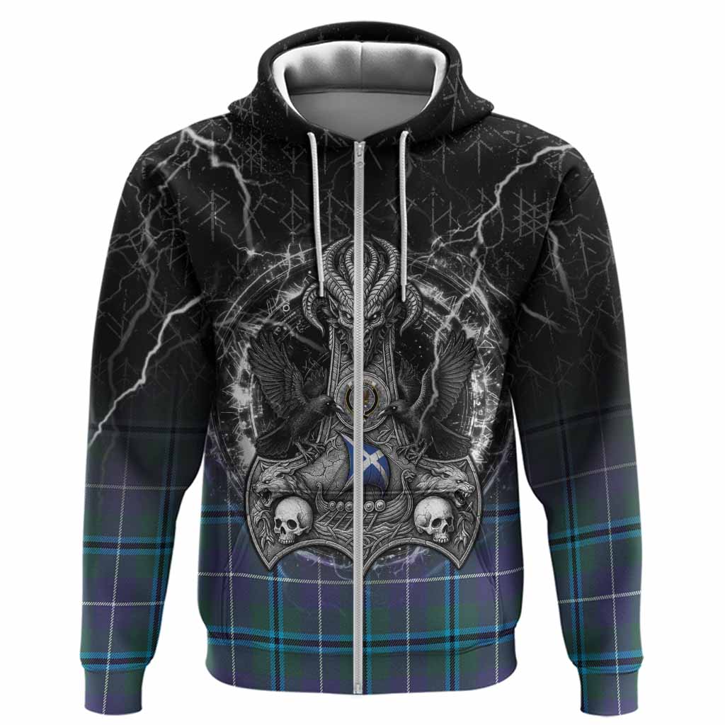 Sandilands Tartan Crest Hoodie Celtic Odin's Raven Legacy