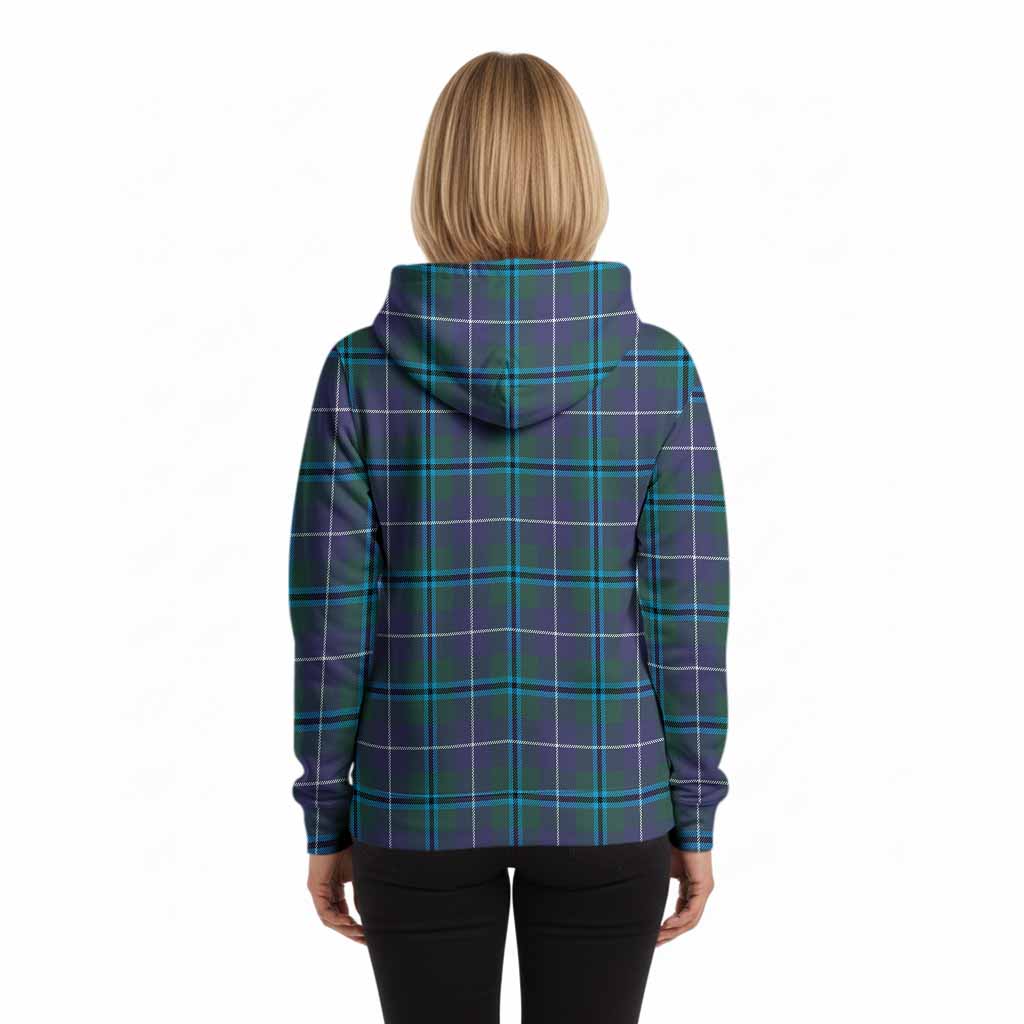 Sandilands Tartan Crest Hoodie Ferocious Lion Style