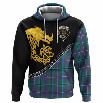 Sandilands Tartan Crest Hoodie Legendary Dragon Knot Half Style