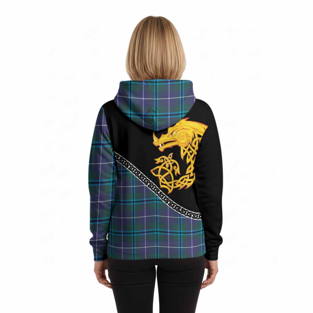 Sandilands Tartan Crest Hoodie Legendary Dragon Knot Half Style