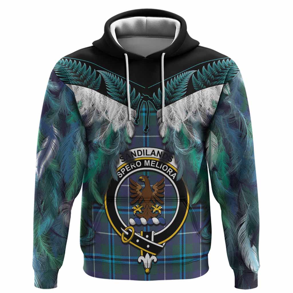 Sandilands Tartan Crest Hoodie New Zealand Maori Korowai Cloak
