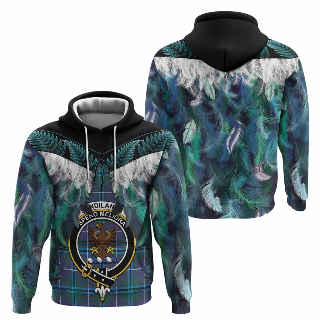 Sandilands Tartan Crest Hoodie New Zealand Maori Korowai Cloak