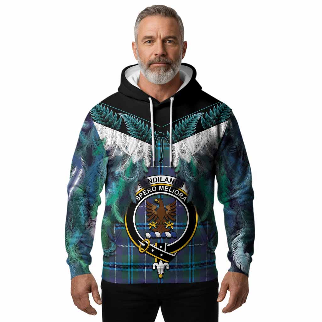 Sandilands Tartan Crest Hoodie New Zealand Maori Korowai Cloak