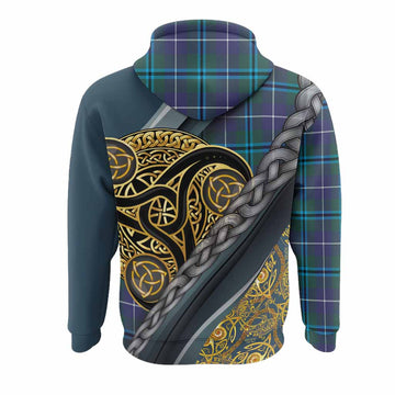 Sandilands Tartan Crest Hoodie Scottish Triskele Celtic