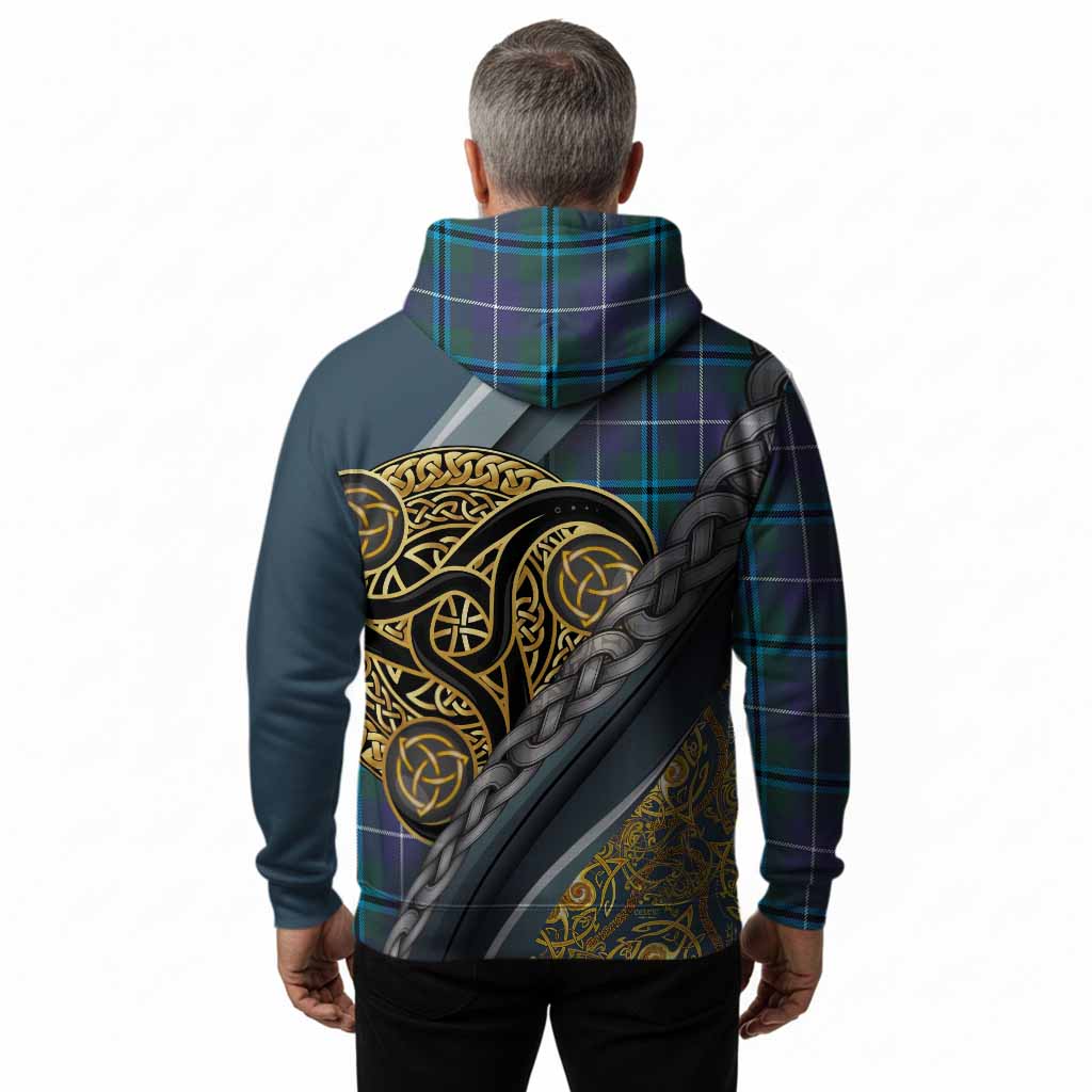 Sandilands Tartan Crest Hoodie Scottish Triskele Celtic