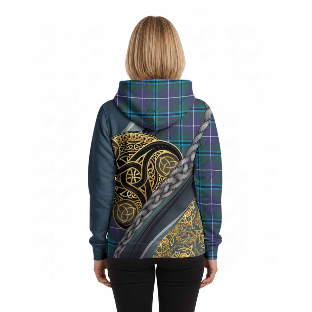 Sandilands Tartan Crest Hoodie Scottish Triskele Celtic