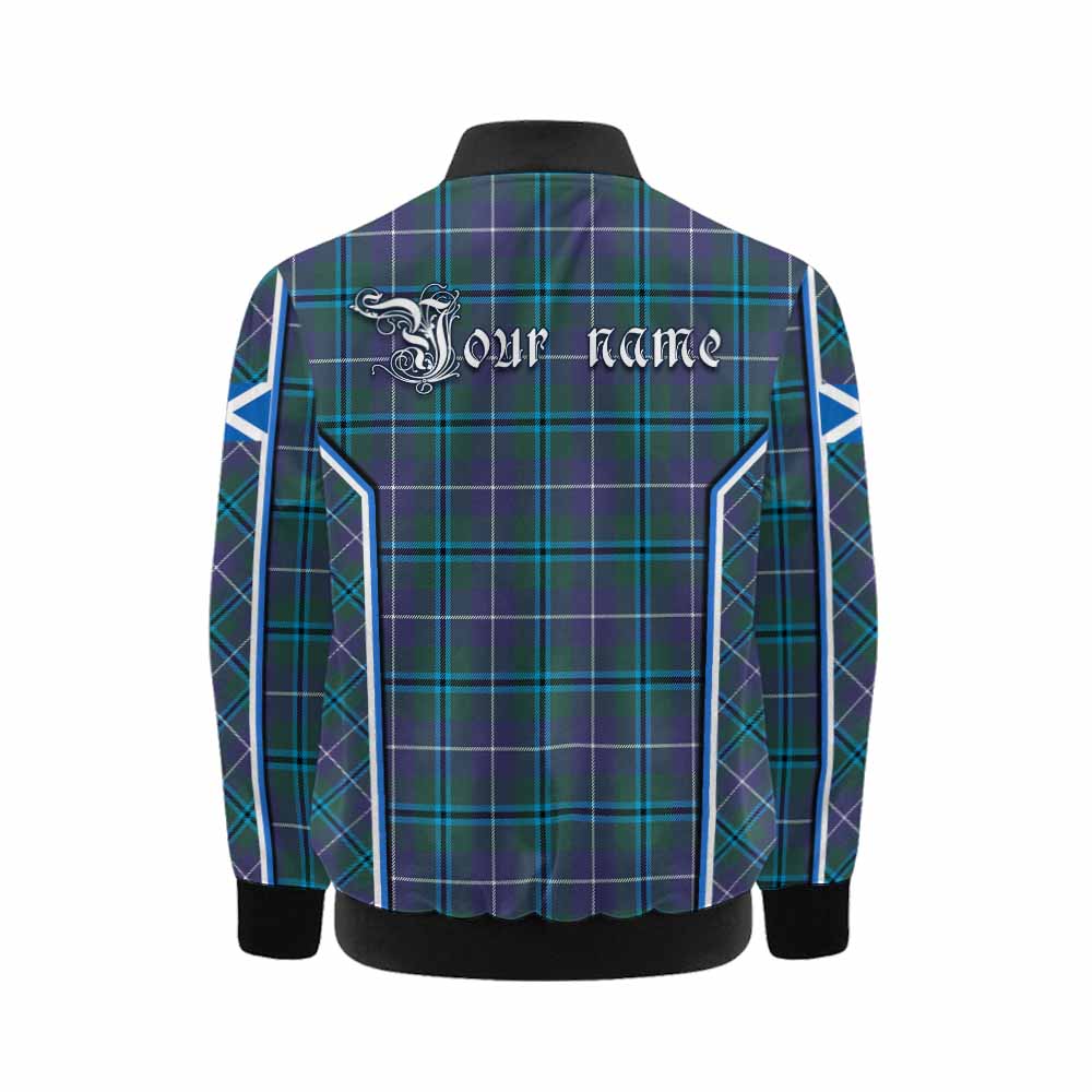 Sandilands Tartan Crest Kid Bomber Jacket Scotland Coat of Arm Flag Style - Tartan Vibes Clothing