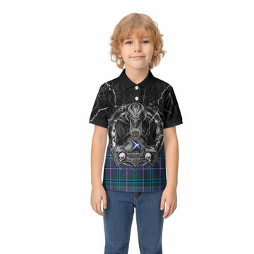 Sandilands Tartan Crest Kid Polo Shirt Celtic Odin's Raven Legacy