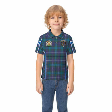 Sandilands Tartan Crest Kid Polo Shirt Scotland Coat of Arm Flag Style - Tartan Vibes Clothing