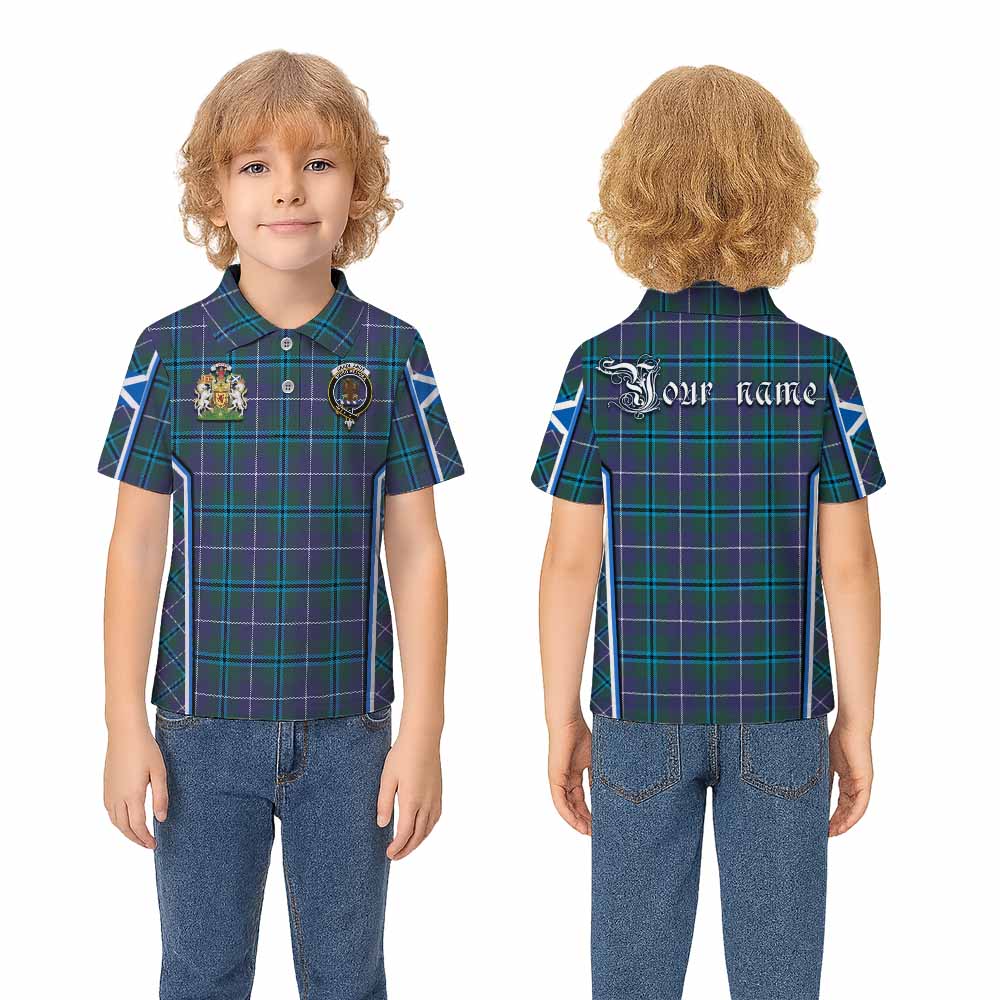 Sandilands Tartan Crest Kid Polo Shirt Scotland Coat of Arm Flag Style - Tartan Vibes Clothing