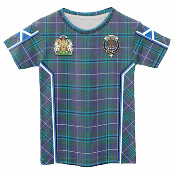 Sandilands Tartan Crest Kid T-shirt Scotland Coat of Arm Flag Style - Tartan Vibes Clothing