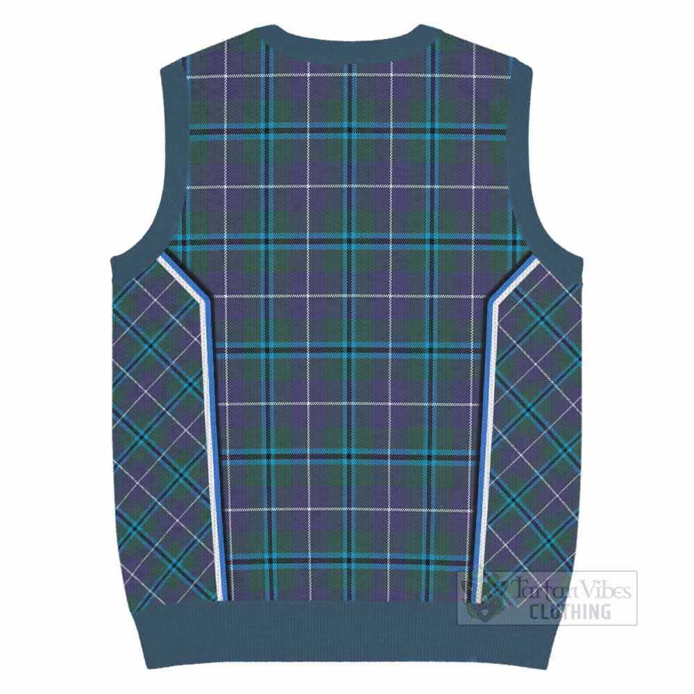Sandilands Tartan Crest Knitted V-Neck Vest Scotland Coat of Arm Flag Style - Tartan Vibes Clothing