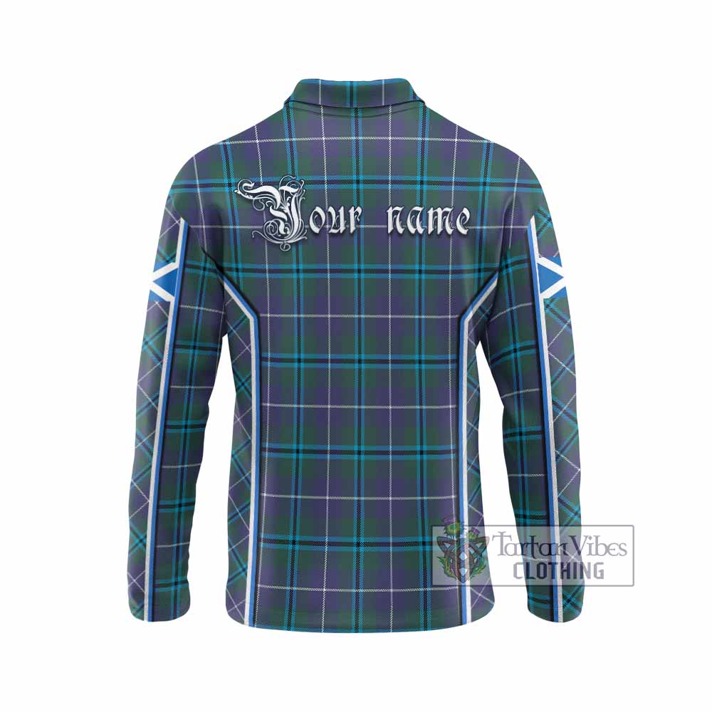 Sandilands Tartan Crest Long Sleeve Polo Shirt Scotland Coat of Arm Flag Style - Tartan Vibes Clothing