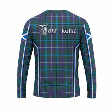 Sandilands Tartan Crest Long Sleeve T-Shirt Scotland Coat of Arm Flag Style - Tartan Vibes Clothing