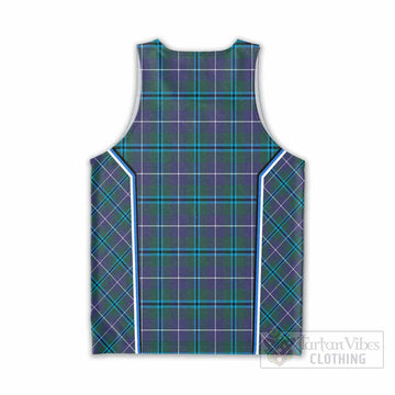 Sandilands Tartan Crest Men Tank Top Scotland Coat of Arm Flag Style