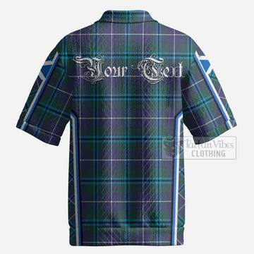Sandilands Tartan Crest Men’s Polo Sweater Top Scotland Coat of Arm Flag Style