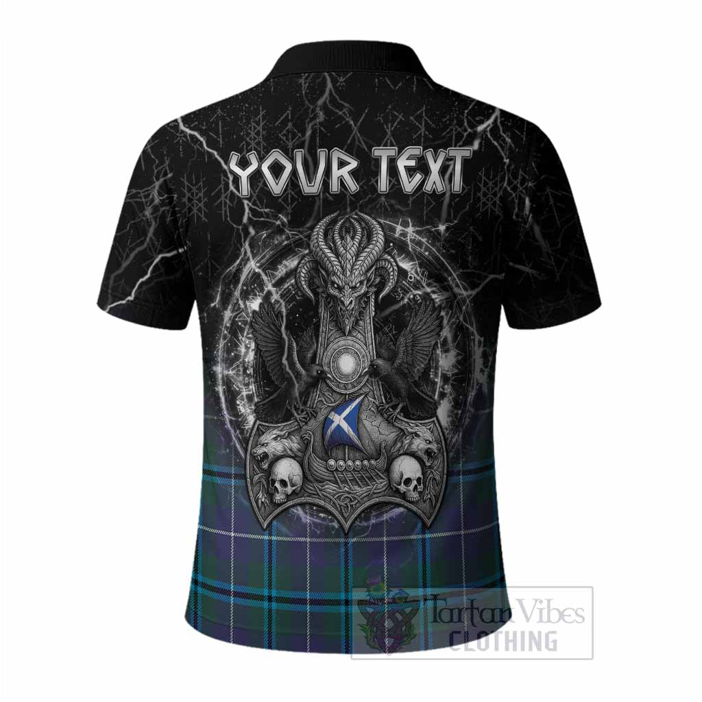Sandilands Tartan Crest Polo Shirt Celtic Odin's Raven Legacy