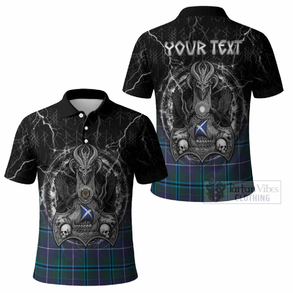 Sandilands Tartan Crest Polo Shirt Celtic Odin's Raven Legacy