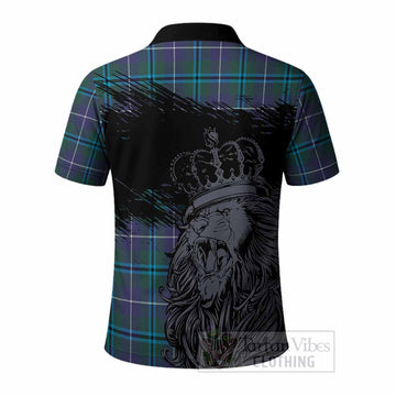 Sandilands Tartan Crest Polo Shirt Crowned Lion Heritage Style