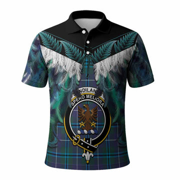 Sandilands Tartan Crest Polo Shirt New Zealand Maori Korowai Cloak