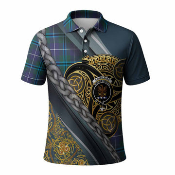 Sandilands Tartan Crest Polo Shirt Scottish Triskele Celtic