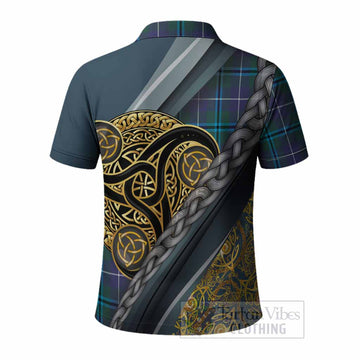 Sandilands Tartan Crest Polo Shirt Scottish Triskele Celtic