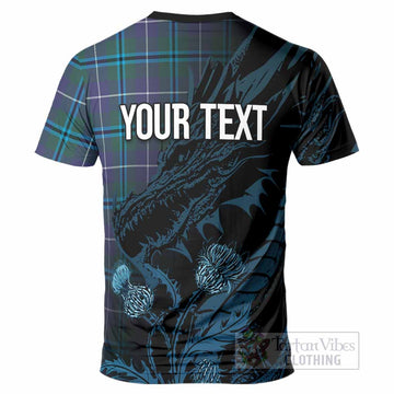 Sandilands Tartan Crest Scottish T-Shirt Dragon and Thistle