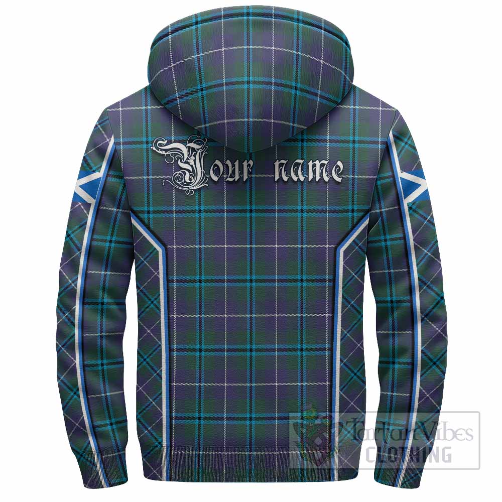 Sandilands Tartan Crest Sherpa Hoodie Scotland Coat of Arm Flag Style - Tartan Vibes Clothing