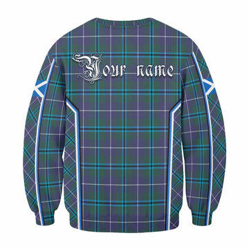 Sandilands Tartan Crest Sweatshirt Scotland Coat of Arm Flag Style
