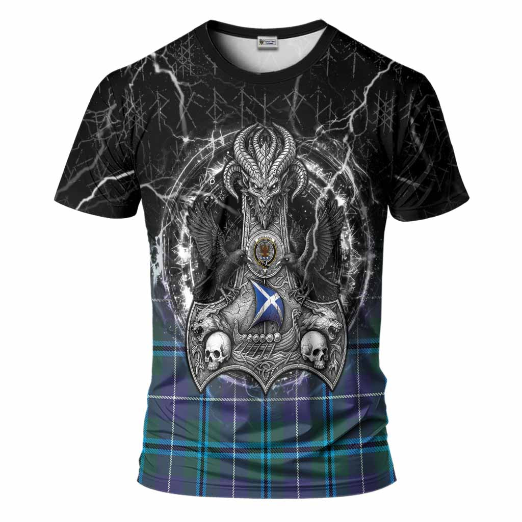 Sandilands Tartan Crest T-Shirt Celtic Odin's Raven Legacy