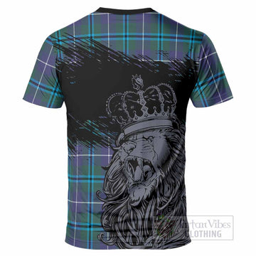 Sandilands Tartan Crest T-Shirt Crowned Lion Heritage Style