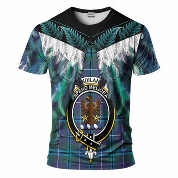 Sandilands Tartan Crest T-Shirt New Zealand Maori Korowai Cloak