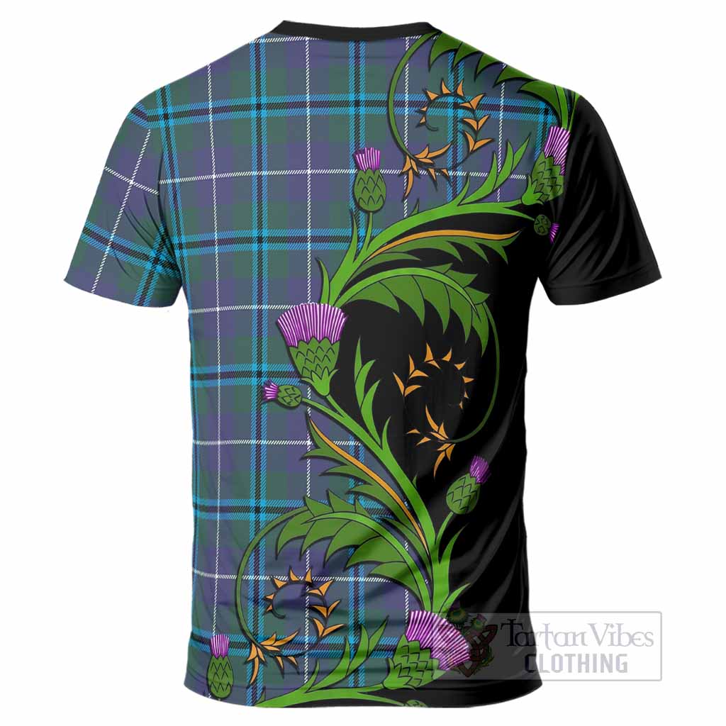 Sandilands Tartan Crest T-Shirt Scottish Thistle Pride Heritage Art