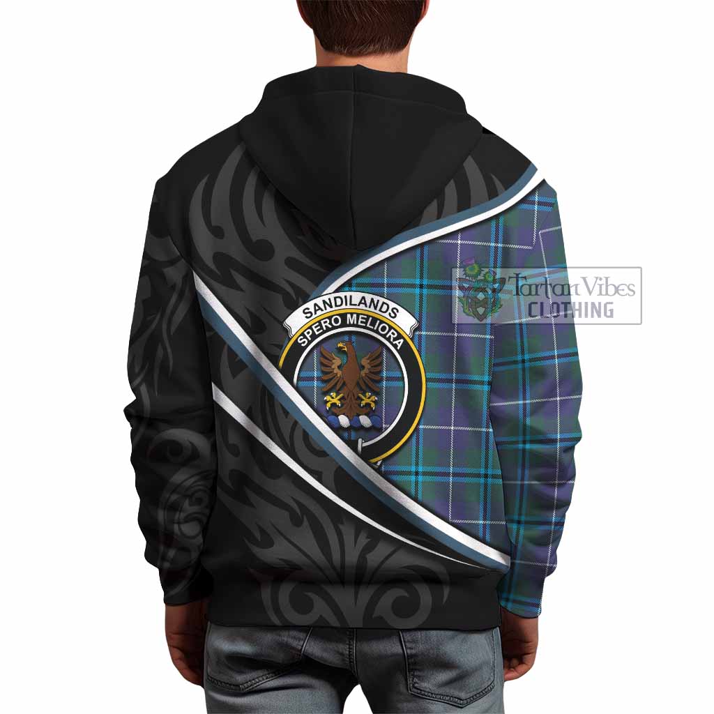 Sandilands Tartan Family Crest Hoodie Celtic Scottish Thistle Floral - Tartan Vibes Clothing