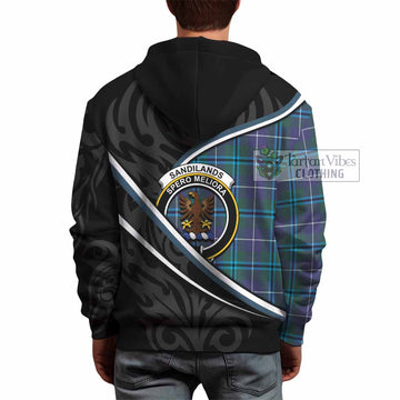 Sandilands Tartan Family Crest Hoodie Celtic Scottish Thistle Floral