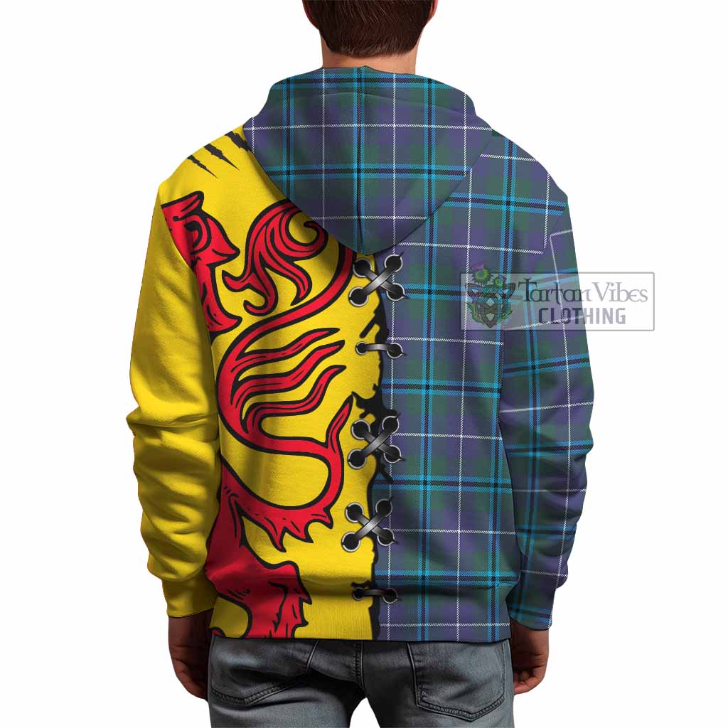 Sandilands Tartan Family Crest Hoodie Lion Rampant Honor - Tartan Vibes Clothing