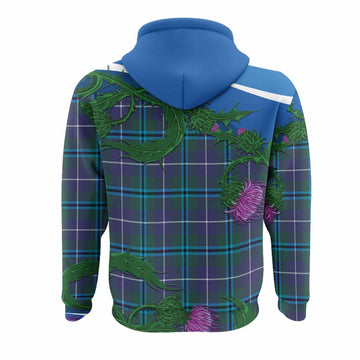 Sandilands Tartan Family Crest Hoodie Thistle in Minimalism