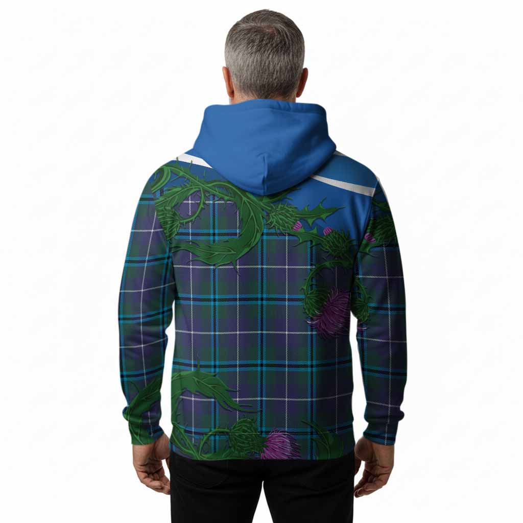 Sandilands Tartan Family Crest Hoodie Thistle in Minimalism