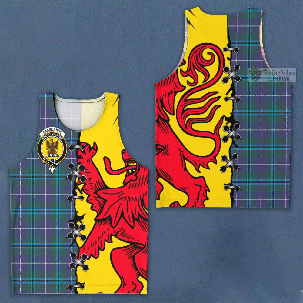 Sandilands Tartan Family Crest Men Tank Top Lion Rampant Honor - Tartan Vibes Clothing