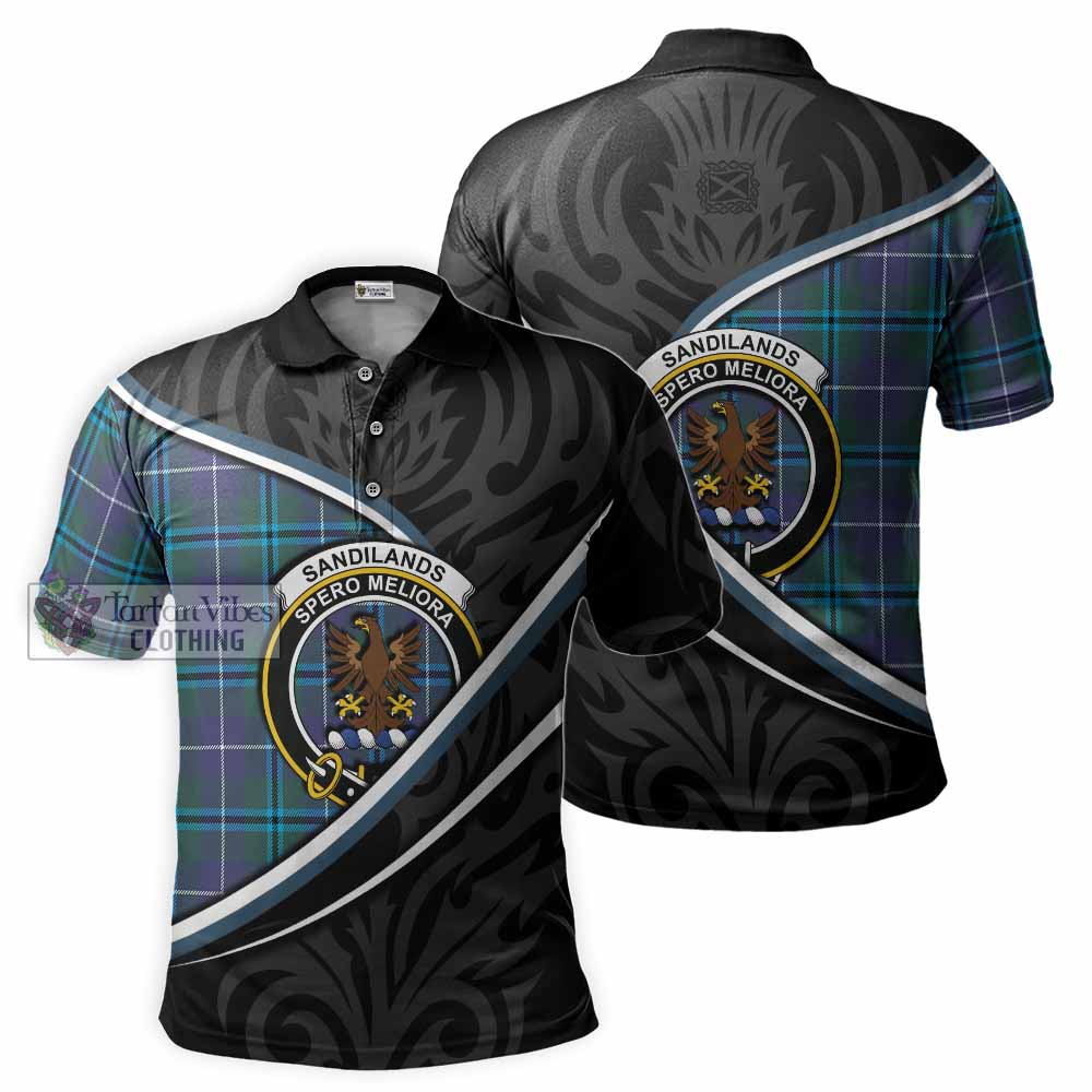 Sandilands Tartan Family Crest Polo Shirt Celtic Scottish Thistle Floral - Tartan Vibes Clothing
