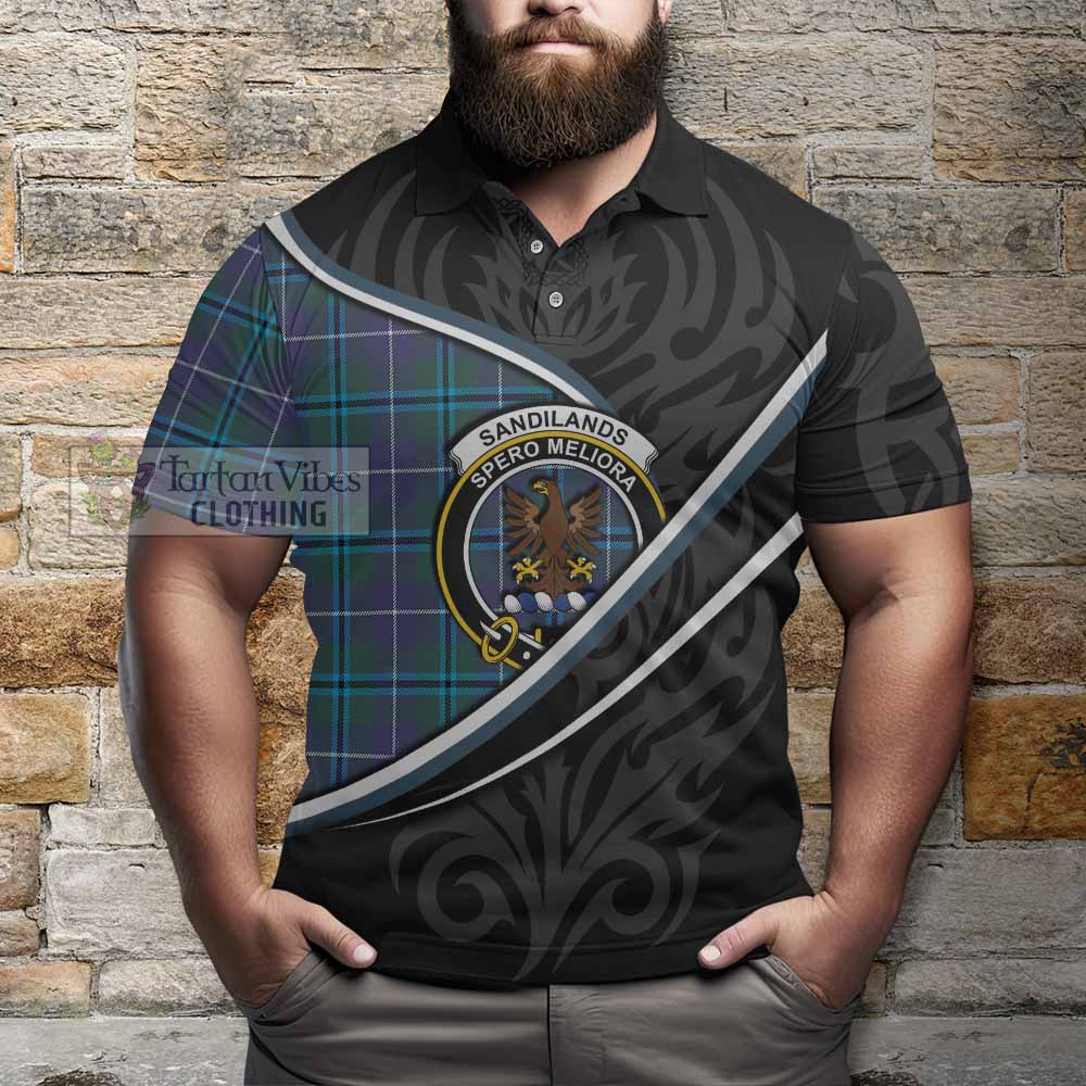 Sandilands Tartan Family Crest Polo Shirt Celtic Scottish Thistle Floral - Tartan Vibes Clothing