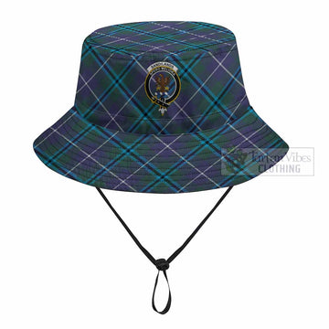 Sandilands Tartan Fishing Hat with Family Crest