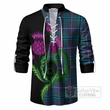 Sandilands Tartan Ghillie Shirt Traditional Scottish Thistle