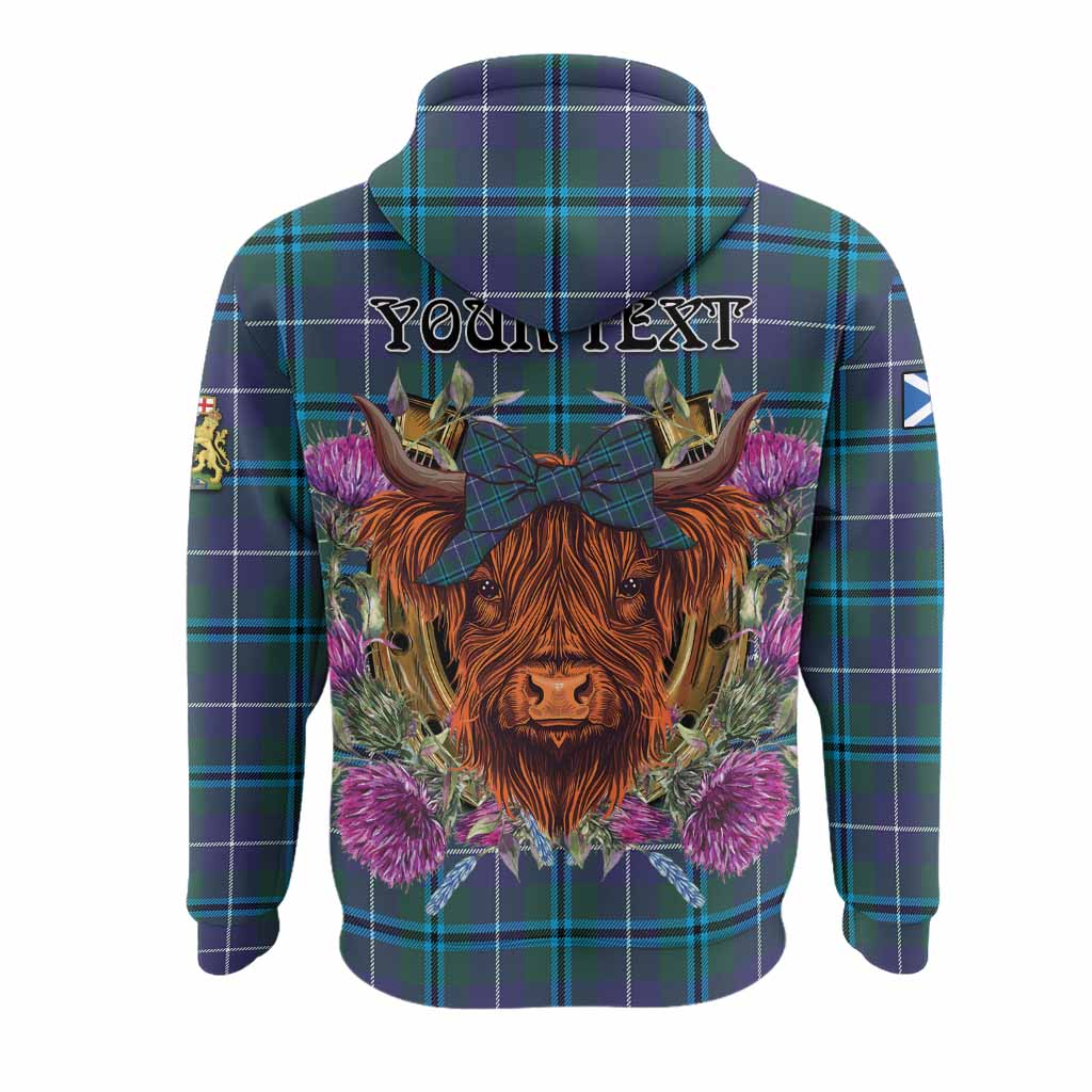 Sandilands Tartan Hoodie Scottish Thistle Heilan Coo