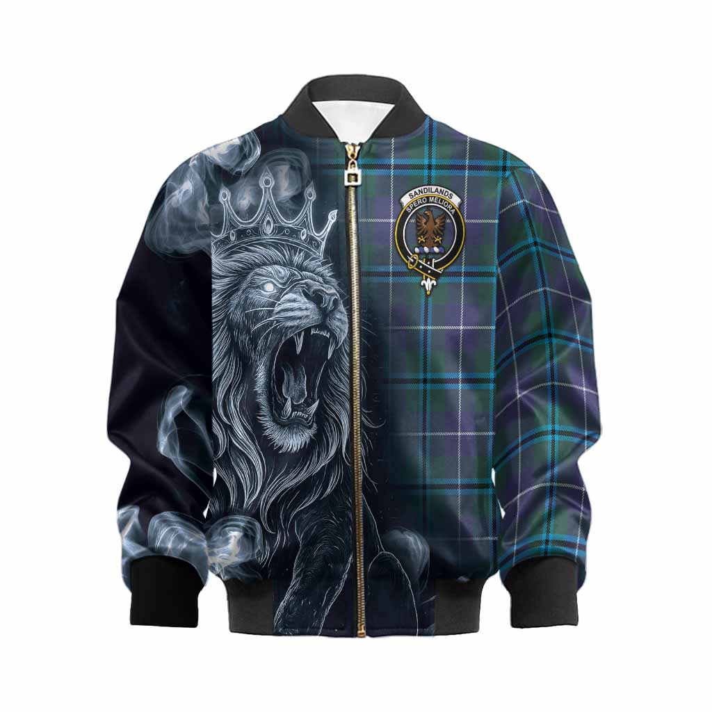 Sandilands Tartan Kid Bomber Jacket Roaring Lion Heritage