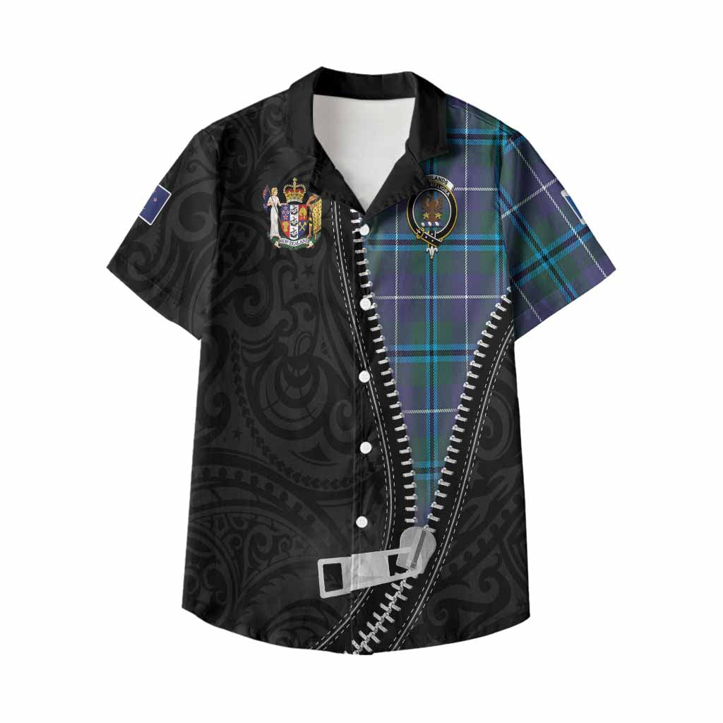 Sandilands Tartan Kid Hawaiian Shirt New Zealand Pattern Unique Zipper Stylized