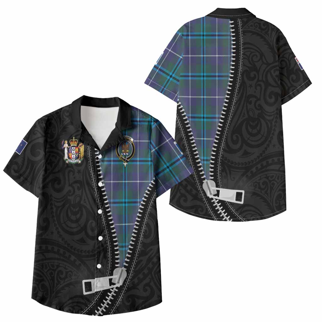 Sandilands Tartan Kid Hawaiian Shirt New Zealand Pattern Unique Zipper Stylized