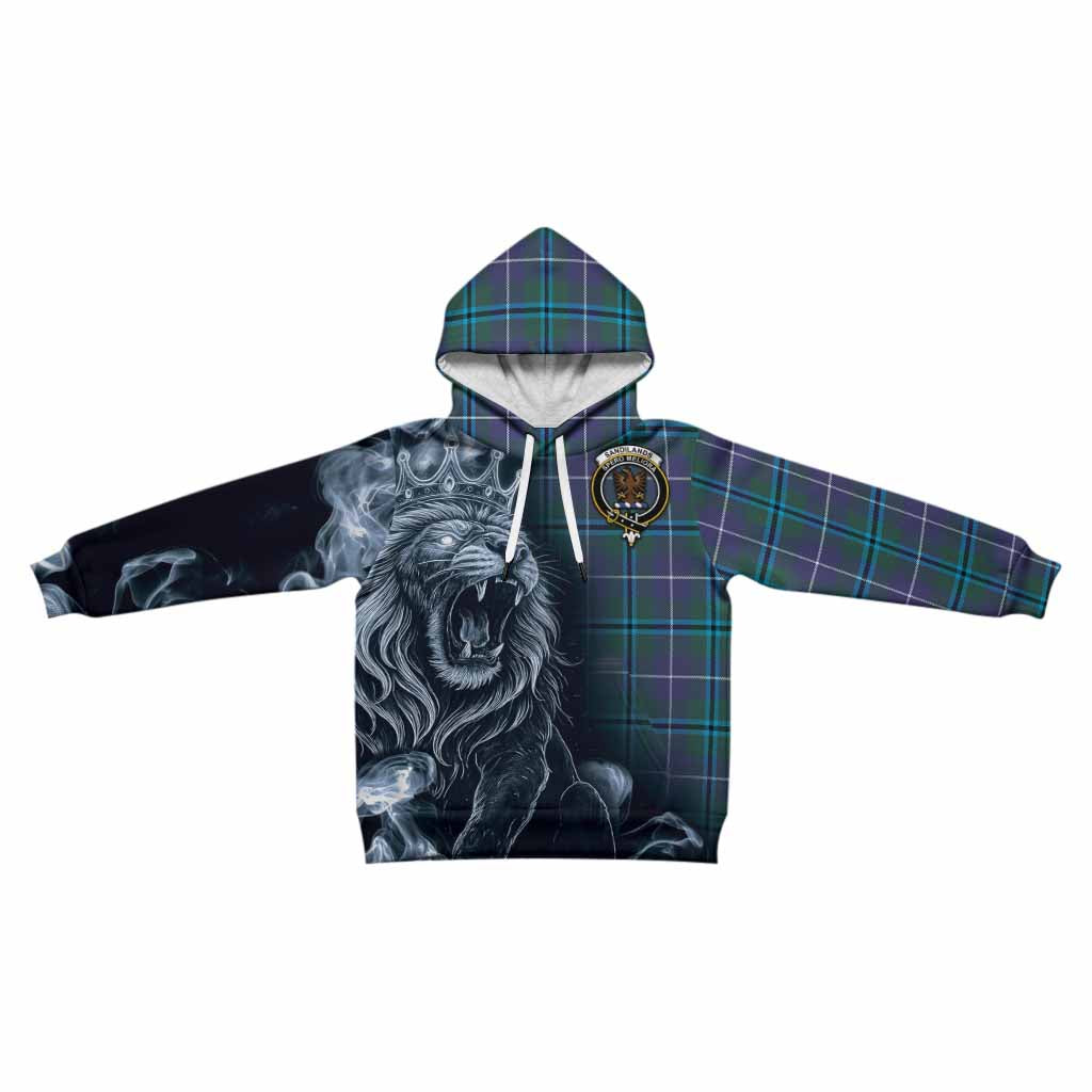 Sandilands Tartan Kid Hoodie Roaring Lion Heritage